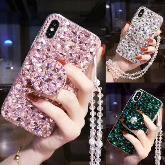Glitter Bling Diamond Stand Case For Samsung S25 Ultra S24 Plus S23 S22 S21 S20