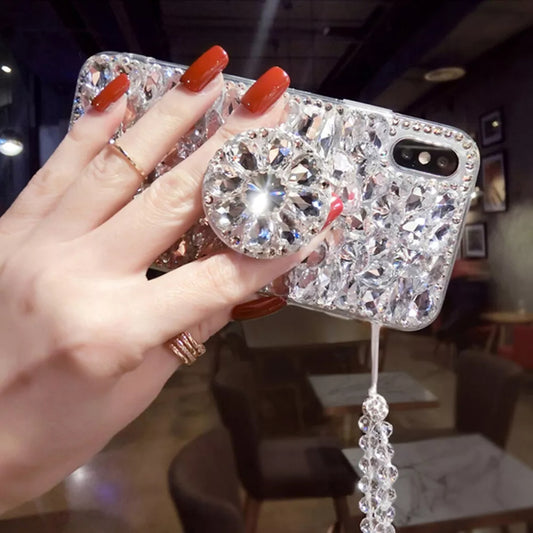 Glitter Bling Diamond Stand Case For Samsung S25 Ultra S24 Plus S23 S22 S21 S20