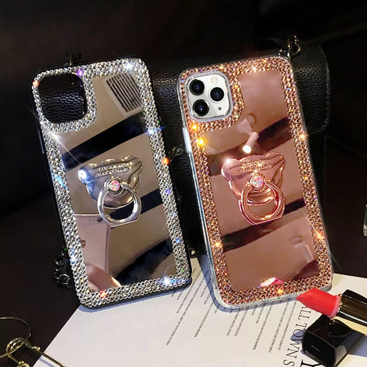 Luxury Glitter Diamond Mirror Samsung S25 Ultra S24 Plus S23 S22 S21 S20 Case