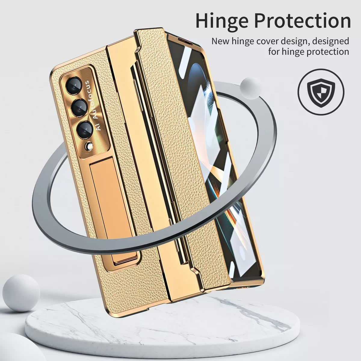 Shockproof Hinge Screen Protector For Samsung Galaxy Z Fold 6/5/4/3 Case